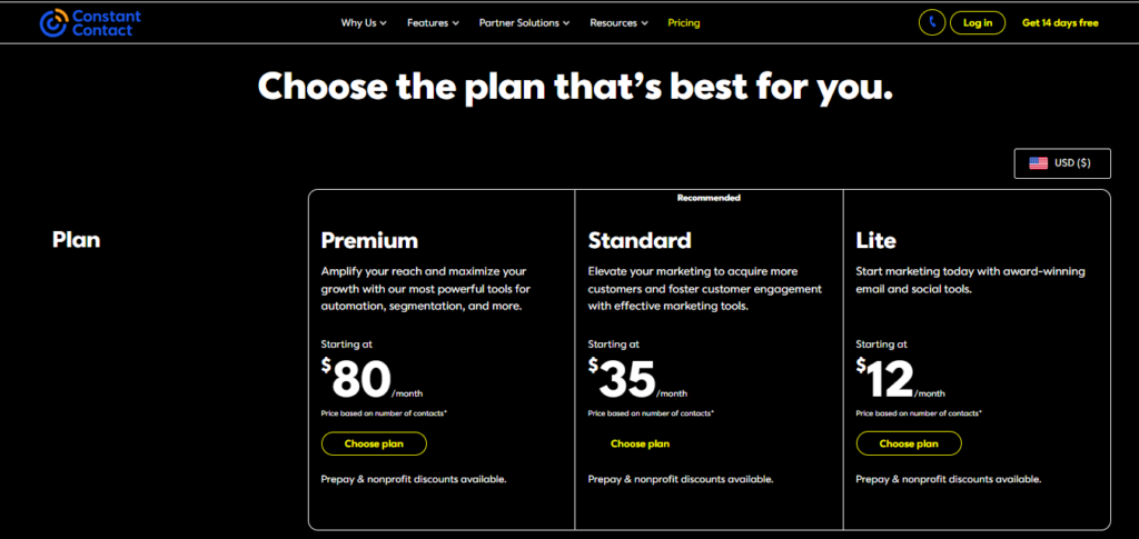 Pricing and Plans Constant Contact